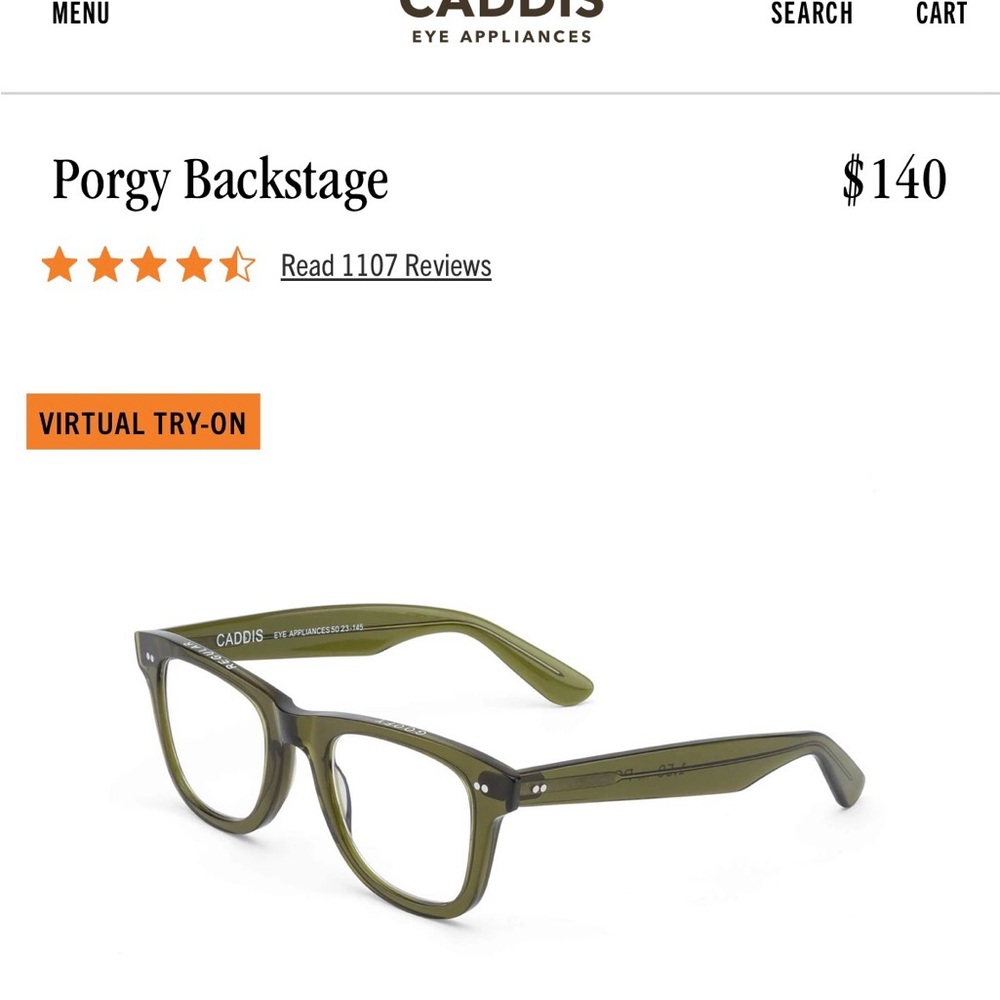 Caddis Heritage Green Porgy blue light glasses